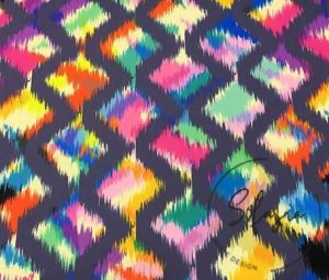 Color Gradient Ikat Fabric