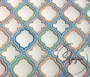 Colorful Argentine Pattern Upholstery Fabric