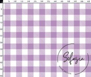Fig Large Gingham Patterned Fabric