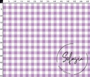 Fig Small Gingham Patterned Fabric