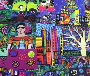 Frida-1 Patterned Curtain and Sofa Fabric