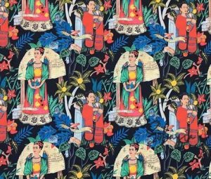 Frida-3 Patterned Curtain and Sofa Fabric