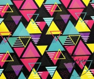 Geometric Colorful Triangles Pattern Fabric