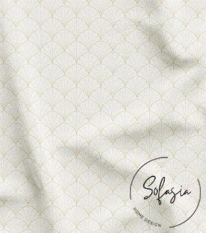 Gold Striped Geometric Pattern Fabric