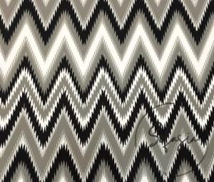 Gray Black Transitional Zigzag Fabric