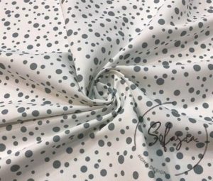 Gray Droplet Pattern Fabric
