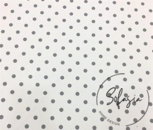 Gray Small Polka Dot Fabric on White Background
