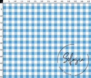 Ice Small Gingham Patterned Fabric