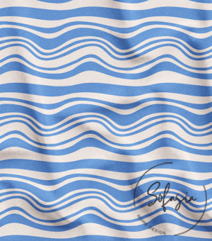 Indigo Blue Color Stripe Pattern Fabric
