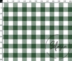 Kiwi Large Gingham Patterned Fabric