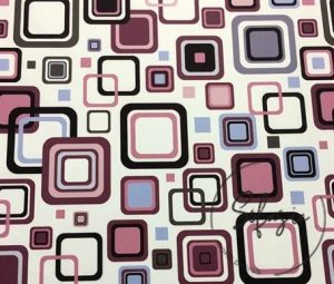 Lilac Squares Patterned Fabric