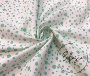 Mint Droplet Pattern Fabric