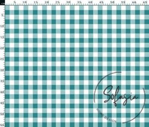 Mint Small Gingham Patterned Fabric