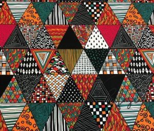 Motif Triangles Patterned Bohemian Fabric