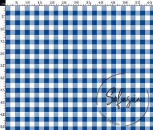 Navy Blue Small Gingham Patterned Fabric