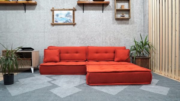Orange Small Modular Sectional Floor Sofa 31-MB70