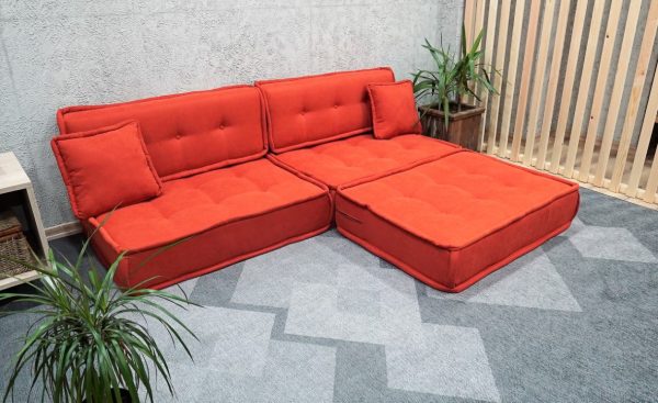 Orange Small Modular Sectional Floor Sofa 31-MB70 - Image 4