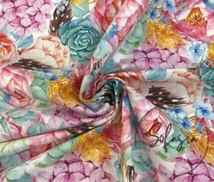 Pastel Watercolor Floral Pattern Fabric