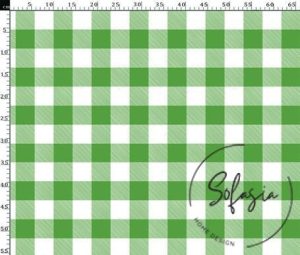 Peanut Large Gingham Patterned Fabric