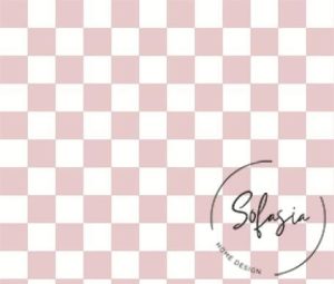 Pink Checkerboard Pattern Fabric
