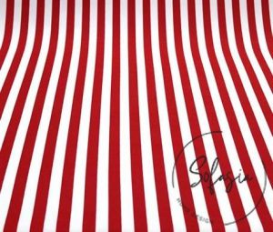 Red Pinstripe Fabric, Sofa and Curtain Fabric