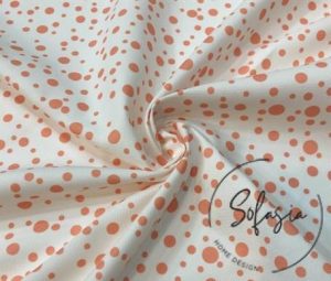 Salmon Droplet Pattern Fabric