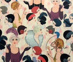 Vintage Women Patterned Sofa Fabric