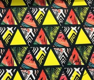 Watermelon Triangles Patterned Fabric