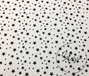 White Background Small Large Star Fabric