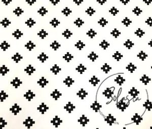 White Background Small Mosaic Pattern Fabric