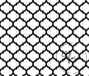 White Moroccan Patterned Fabric