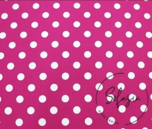 White Polka Dot Fuchsia Fabric (Curtain and Sofa Fabrics)