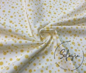 Yellow Droplet Pattern Fabric