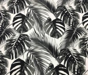 Black and White Camel Sole Patterned Sofa and Curtain Fabric