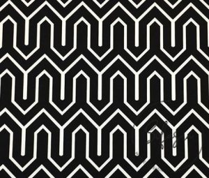 Black Fabric with Geometric Mountain Pattern