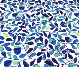 Blue Love Ladder Patterned Fabric