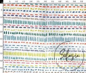 Colorful Contour Patterned Sofa and Curtain Fabric