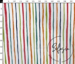 Colorful Line Patterned Sofa and Curtain Fabric