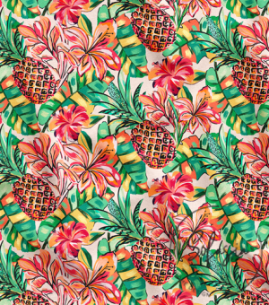 Colorful Pineapple Patterned Sofa Cover Fabric