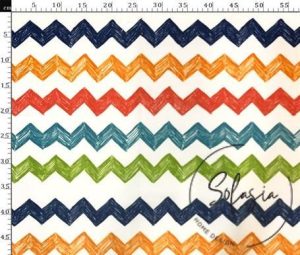 Colorful Zigzag Pattern Sofa and Curtain Fabric