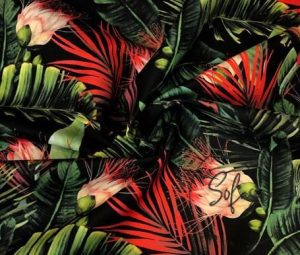 Exotic Flower Pattern Curtain and Sofa Fabric
