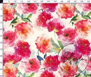 Fuchsia Soft Floral Sofa and Curtain Fabric