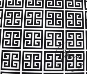 Greek Key Patterned Sofa and Curtain Fabric