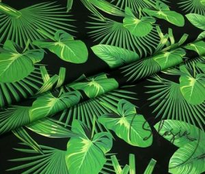 Green Leaf Amazon Pattern Fabric
