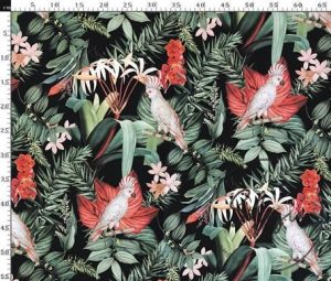 Green Tropical Pattern Fabric