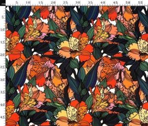 Modern Floral Patterned Sofa and Curtain Fabric