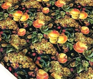 Peach Patterned Sofa and Curtain Fabric