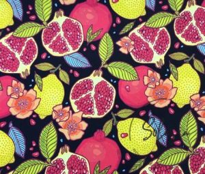 Pomegranate Lemon Patterned Sofa Fabric