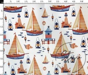 Sail Pattern Sofa and Curtain Fabric