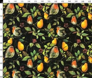 Sparrow Patterned Digital Sofa and Curtain Fabric
